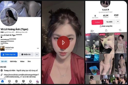 Bị lộ clip sex Vũ Lê Hoàng Ánh - Tiktoker ngực lớn
